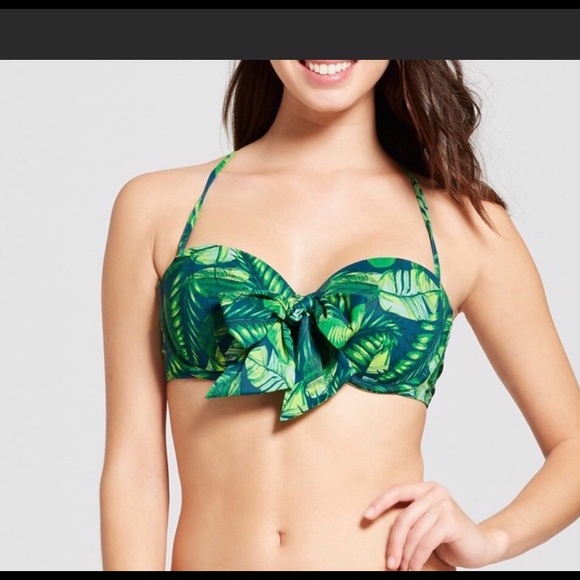 Shade & Shore Other - Shade & Shore Bikini Top Palm Leaf  new with tags